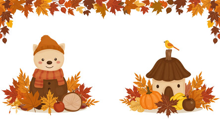 Fototapeta premium Autumn background 