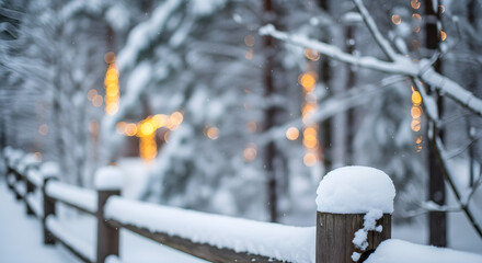 Winter Forest Snow Path Lights