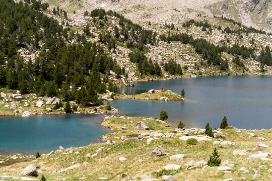 Blue Alpine Lake Landscape