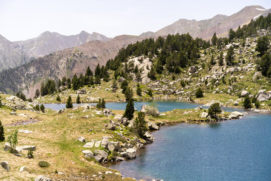 Blue Alpine Lake Landscape