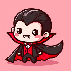 cute dracula flat illustration