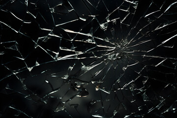 Broken glass craked on black background ,hi resolution photo art abstract texture object design