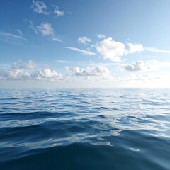 Fototapeta premium Calm ocean, bright sky