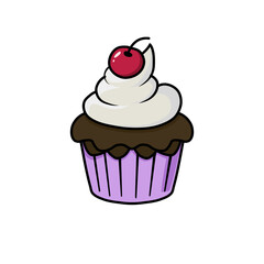 Cupcake Cartoon Illustration
