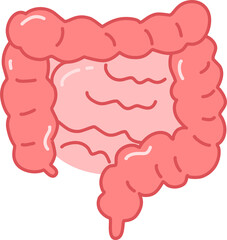 Healthy intestine icon, Intestine of human