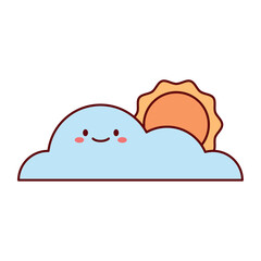 Sunny Cloud Flat Vector Icon
