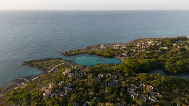 Caribbean Coastline at Dusk