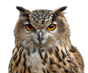 Majestic owl with piercing gaze