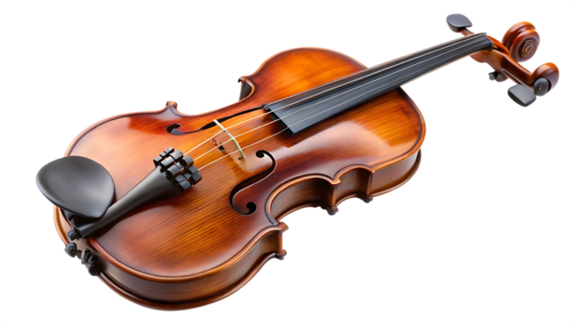 violin isolated on  white background PNG , AI GENERATED
