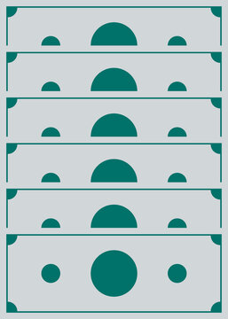Poster design with laid out banknotes
