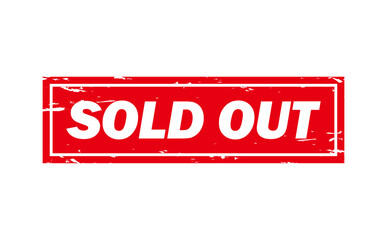 SOLD OUT - Red Rubber Stamp with text SOLD OUT 
