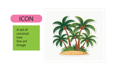 A set of coconut trees image