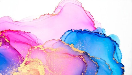 Abstract fluid art colorful design