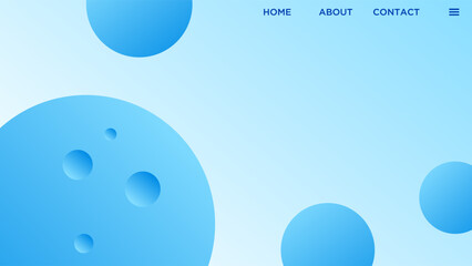 ABSTRACT BACKGROUND WITH CIRCLE GEOMETRIC SHAPES GRADIENT BLUE COLOR DESIGN VECTOR TEMPLATE GOOD FOR MODERN WEBSITE, WALLPAPER, COVER DESIGN