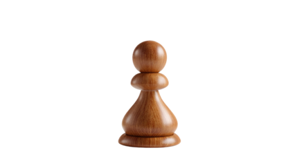 Strategic Pawn: A solitary, finely crafted wooden pawn stands as a symbol of strategy and potential within the board game realm. 