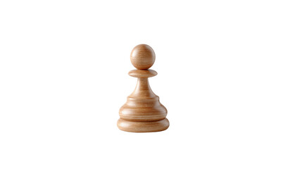 Chess Pawn's Isolated Presence: An intricately designed, solitary pawn, elegantly positioned in a strategic display against a clean canvas, invites contemplation of strategy.