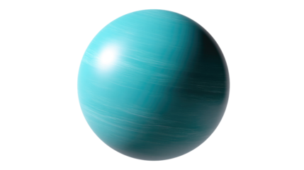 Vibrant Planet: Witness the serene beauty of a vibrant turquoise sphere, its surface subtly textured, inviting the viewer to contemplate the mysteries of space.