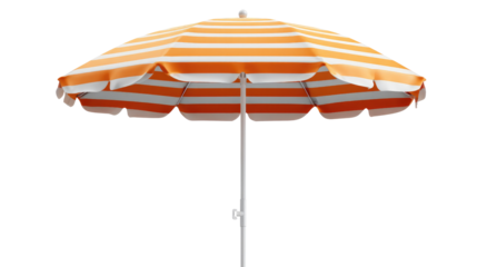 Orange Striped Umbrella: A bright and cheerful orange and white striped umbrella, offering shade and a touch of summer vibes.