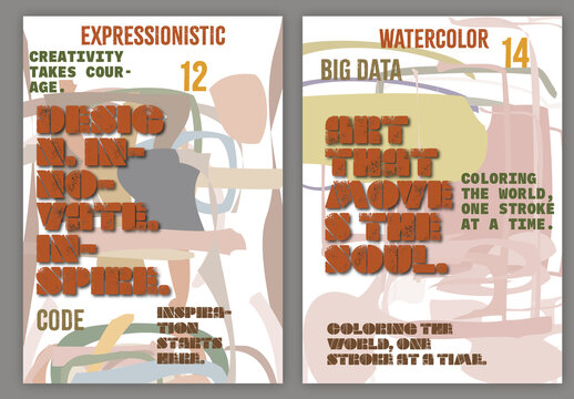 A4 Flyer Heavy Grange Typography Overlay Drop Shadow