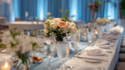 Focused event planner sketches table arrangements and checks lighting placement during site visit preparing for elegant banquet setup and smooth operations.