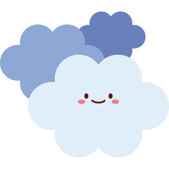 Blue Clouds Flat Vector Set