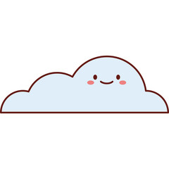 Blue Clouds Flat Vector Set