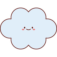 Blue Clouds Flat Vector Set