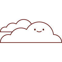 Blue Clouds Flat Vector Set