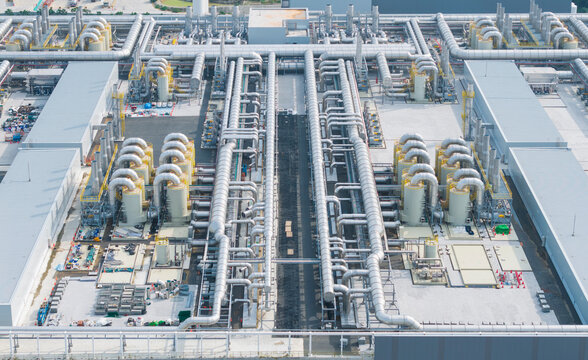 Semiconductor Wafer Plant Construction with Ductwork