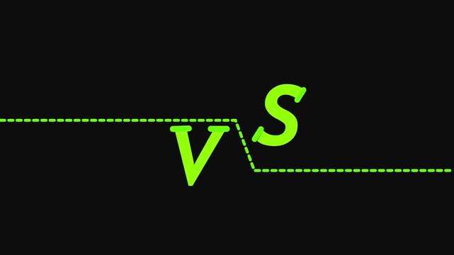 Animated pink and blue arrow. Recession chart of economy. Economic crisis, recession, decrease graph. Profit down. Hand drawn vector illustration isolated on green background.