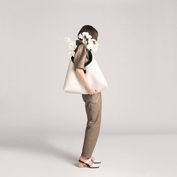 Contemporary Fashion Featuring Stylish Accessories and Minimalis