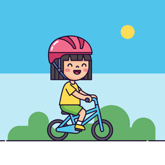 girl riding a bike