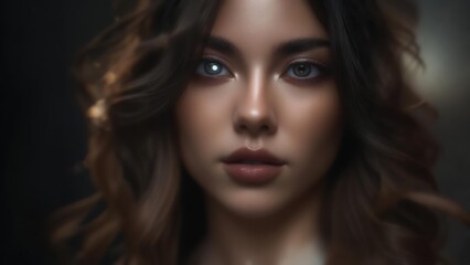 Fototapeta premium Close-up portrait of a woman