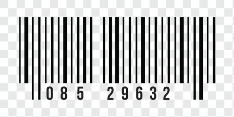Barcode icon  . Barcode vector icon with numbers. Trendy bar code for web icon.