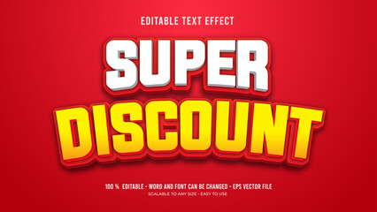 super discount editable text effect