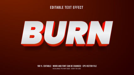 burn editable text effect