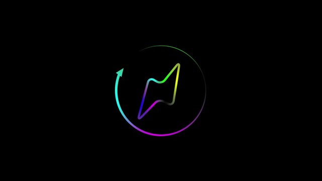 Refresh button icon animation, circle arrow icon set, reload, rotation on background