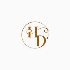 circle fows wedding logo monogram elegant style letter luxurius feeling with flow HD