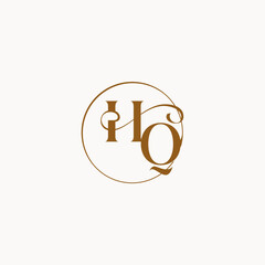 circle fows wedding logo monogram elegant style letter luxurius feeling with flow HQ