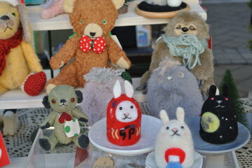 christmas toys on the table