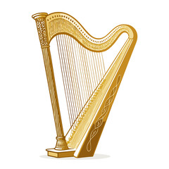 Extraordinary Create Bold Stroke Harp with Elegant Golden Str Designer Choice Collection Energetic Lively Composition Excellent for Creative Portfolio Work Professional Grade Creative Asset Collection