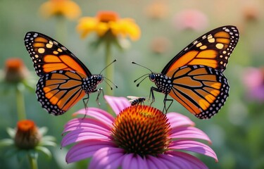 Fototapeta premium butterfly on flower