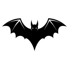 Bat vector silhouette illustration isolated on white background