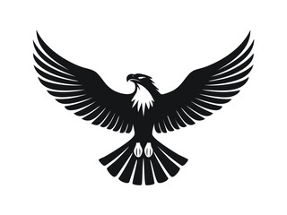 Silhouette of a flying eagle perfect for team identity or performance brand