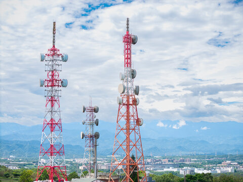 Telecommunication towers with antennas for wireless communicatio