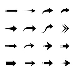 Fototapeta premium Black Arrow Icons for Design Projects