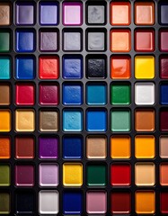 Colorful paint palette
