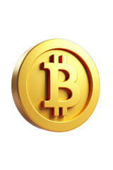 Obraz premium Golden bitcoin symbol on a black background.