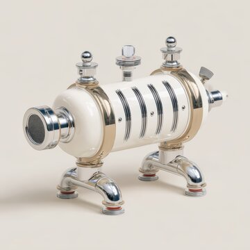 Elegant Vintage Style Mechanical Device with Polished Metal Finish