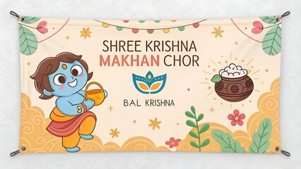 shree krishna for janmashtami makhan chor